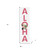 36" White And Pink Solid Wood Tropical Floral Aloha Porch Sign