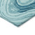 3' X 5' Turquoise Teal Blue And Gray Abstract Washable Indoor Outdoor Area Rug