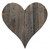 24" Rustic Rustic Weathered Gray Wooden Heart - 4512822810959