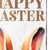 36" Brown White And Yellow Happy Easter Easter Bunny Solid Wood Porch Sign