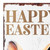 36" Brown White And Yellow Happy Easter Easter Bunny Solid Wood Porch Sign