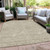 3' X 5' Taupe And Ivory Floral Washable Indoor Outdoor Area Rug - Taupe, Ivory