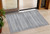 3' X 5' Gray And Silver Striped Washable Indoor Outdoor Area Rug - Gray, Silver