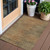 3' X 5' Terra Cotta Brown And Copper Abstract Washable Indoor Outdoor Area Rug