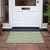 2' X 3' Lime Green and White Geometric Washable Non Skid Indoor Outdoor Area Rug - Lime Green, White
