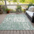 3' X 5' Sage And Ivory Abstract Washable Indoor Outdoor Area Rug - Sage, Ivory