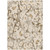 5' X 8' Khaki Floral Washable Non Skid Indoor Outdoor Area Rug