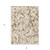 5' X 8' Khaki Floral Washable Non Skid Indoor Outdoor Area Rug