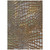 3' X 5' Copper Gold And Brown Abstract Washable Indoor Outdoor Area Rug
