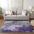 5' X 8' Purple Lilac And Eggplant Abstract Washable Indoor Outdoor Area Rug - Purple, Lilac, Eggplant