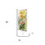 30" Green Pink White And Yellow Solid Wood Wildflowers Garden Stake