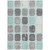 3' X 5' Teal Blue Gray And Ivory Geometric Washable Indoor Outdoor Area Rug - Teal Blue, Gray, Ivory