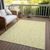 3' X 5' Yellow And Ivory Geometric Washable Indoor Outdoor Area Rug - Yellow, Ivory