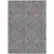 5' X 8' Brown And Blue Floral Washable Indoor Outdoor Area Rug