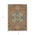 5' X 8' Rust Green And Brown Oriental Washable Indoor Outdoor Area Rug