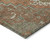 5' X 8' Rust Green And Brown Oriental Washable Indoor Outdoor Area Rug