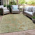 5' X 8' Artichoke Green And Beige Abstract Washable Indoor Outdoor Area Rug - Artichoke Green, Beige