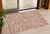 3' X 5' Salmon And Gray Floral Washable Indoor Outdoor Area Rug
