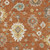 3' X 5' Orange Ivory And Gray Floral Washable Indoor Outdoor Area Rug