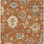 3' X 5' Orange Ivory And Gray Floral Washable Indoor Outdoor Area Rug