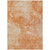 3' X 5' Salmon Peach And Ivory Nautical Washable Indoor Outdoor Area Rug