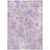 5' X 8' Lavender Purple And Lilac Floral Washable Indoor Outdoor Area Rug