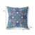 16" x 16" Blue and Gold Blown Seam Paisley Indoor Outdoor Throw Pillow