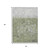 3' X 5' Fern Green And Silver Abstract Washable Indoor Outdoor Area Rug