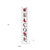 72" White Black And Red Solid Wood Welcome Valentine's Day Porch Sign