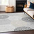 3' X 5' Gray And Taupe Geometric Washable Indoor Outdoor Area Rug