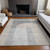3' X 5' Silver Gray And Beige Geometric Washable Indoor Outdoor Area Rug