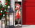 36" Black And Pink Solid Wood Christmas Flamingo Porch Sign