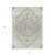 3' X 5' Ivory Beige And Gray Oriental Washable Indoor Outdoor Area Rug
