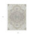 3' X 5' Ivory Beige And Gray Oriental Washable Indoor Outdoor Area Rug