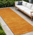 16' Orange And Yellow Indoor Outdoor Runner Rug