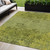 5' X 8' Olive Green And Fern Green Floral Washable Indoor Outdoor Area Rug - 608219313135