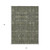 5' X 8' Moss Green And Gray Floral Washable Indoor Outdoor Area Rug
