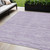 5' X 8' Plum And Purple Striped Washable Indoor Outdoor Area Rug