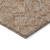 5' X 8' Copper And Beige Floral Washable Indoor Outdoor Area Rug Transitional Style - Copper, Beige Color