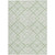 5' X 8' Mint Green And Ivory Geometric Washable Indoor Outdoor Area Rug