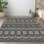 5' X 8' Charcoal Brown And Ivory Moroccan Washable Indoor Outdoor Area Rug