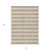 3' X 5' Beige Striped Washable Non Skid Indoor Outdoor Area Rug