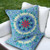 Set of Two 18" Blue Abstract Indoor Outdoor Throw Pillow Cover and Insert Polyester Modern Style