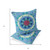 Set of Two 18" Blue Abstract Indoor Outdoor Throw Pillow Cover and Insert Polyester Modern Style