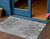 3' X 5' Gray Charcoal And Ivory Floral Washable Indoor Outdoor Area Rug