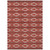 5' X 8' Red Ivory And Gray Geometric Washable Indoor Outdoor Area Rug