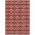 5' X 8' Red Ivory And Gray Geometric Washable Indoor Outdoor Area Rug