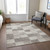 5' X 8' Beige And Gray Geometric Washable Indoor Outdoor Area Rug