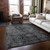 5' X 8' Gray Abstract Washable Non Skid Indoor Outdoor Area Rug Transitional Style - Gray Color