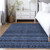 5' X 8' Navy Blue And Black Southwestern Washable Indoor Outdoor Area Rug